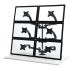 6 Monitor Stand 2X3 w/ Spring Arms Dark Gray