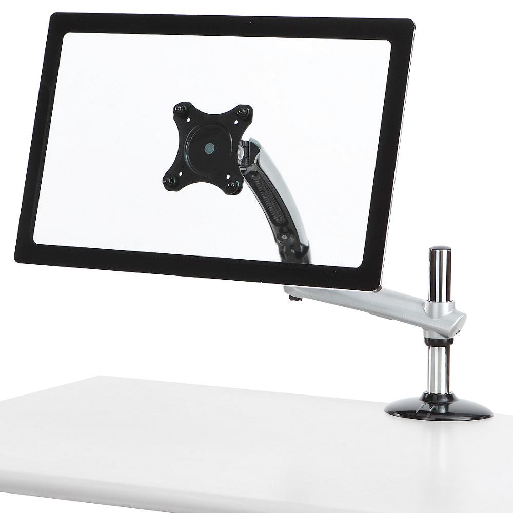 Monitor Stand - Expandable w/ Spring Arm Silver