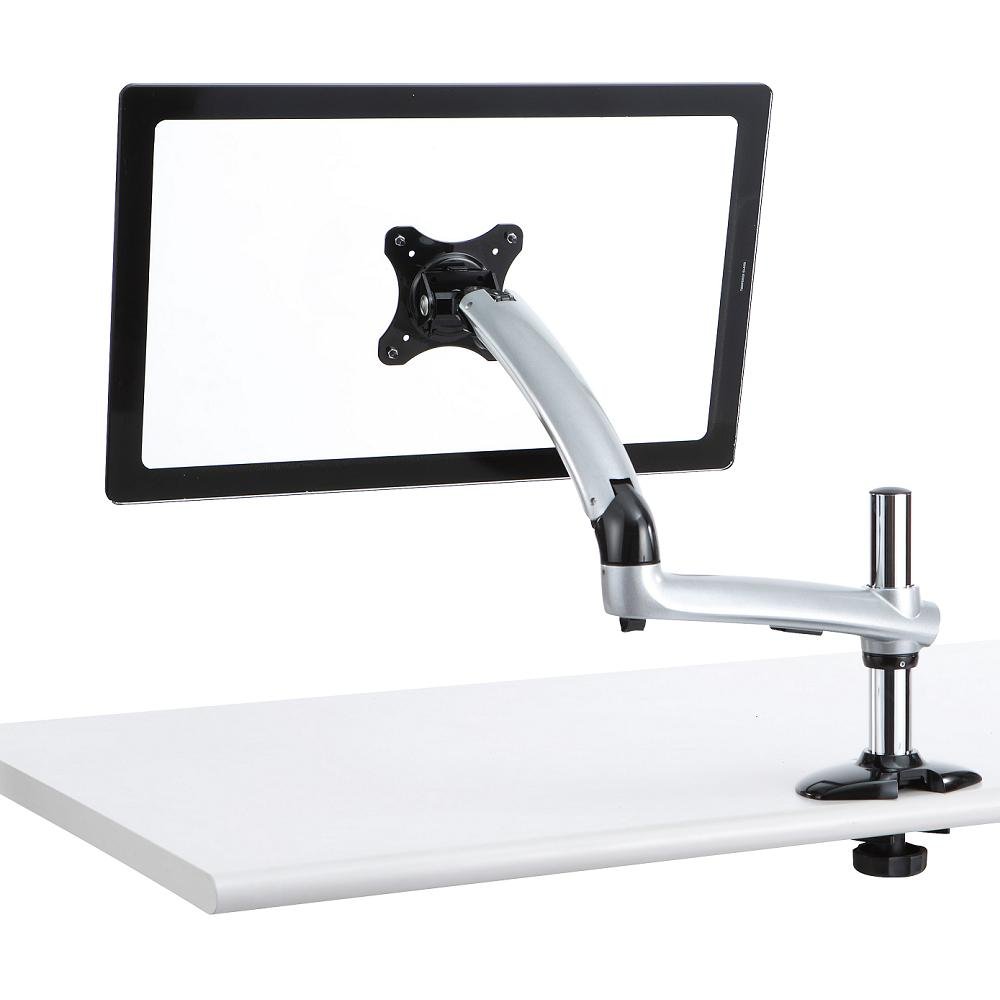 Monitor Stand - Expandable w/ Spring Arm Silver