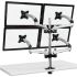 Quad Monitor Stand 2X2 w/ Spring Arms Silver