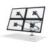 Quad Monitor Stand 2X2 w/ Spring Arms Silver