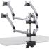 Quad Monitor Stand for Apple 2X2 w/ Spring Arms Silver