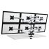 6 Monitor Stand 3X2 w/ Spring Arms Silver