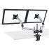 Dual Monitor Stand - Expandable w/ Spring Arms Silver