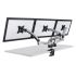 Triple Monitor Desk Mount w/ Spring Arms Silver