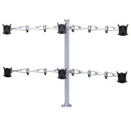 6 Monitor Stand 3X2 w/ Full Swing Arms