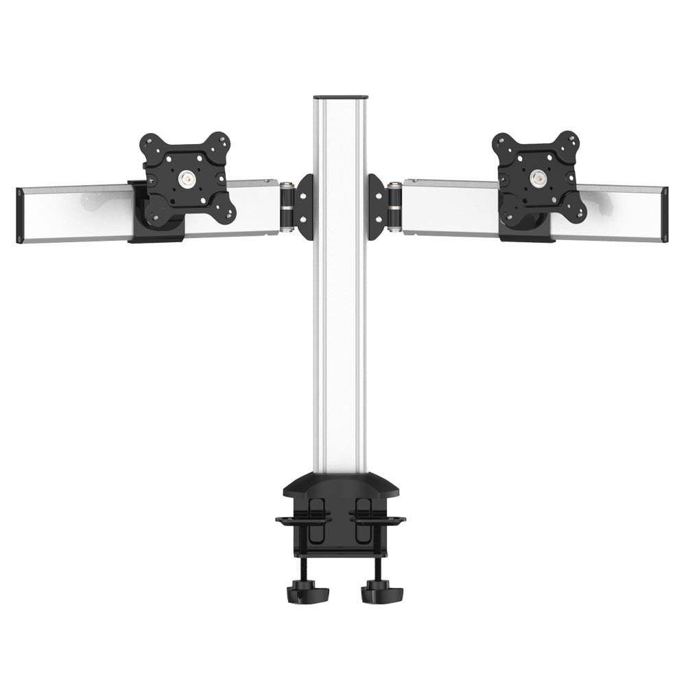 Dual Monitor Desk Mount Straight or Oval Low Profile w/ Quick Release