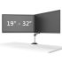Dual Monitor Stand Side by Side Oval or Straight w/ Quick Release