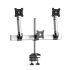 Triple Monitor Desk Mount w/ Quick Release Spring Arms & Low Profile
