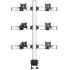 6 Monitor Stand 3X2 Oval or Straight w/ 2-in-1 Base Quick Release