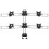 6 Monitor Stand 2X3 Oval or Straight w/ 2-in-1 Base & Quick Release
