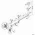 Ceiling Monitor Mount for LCD Screen - Long Reach CM-M123N