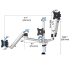 Triple Track Rail Mount Quick Release Oval or Straight w/ Spring Arms