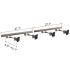 VESA Wall Mount for 4 Monitors w/ Full Swing Single Arms