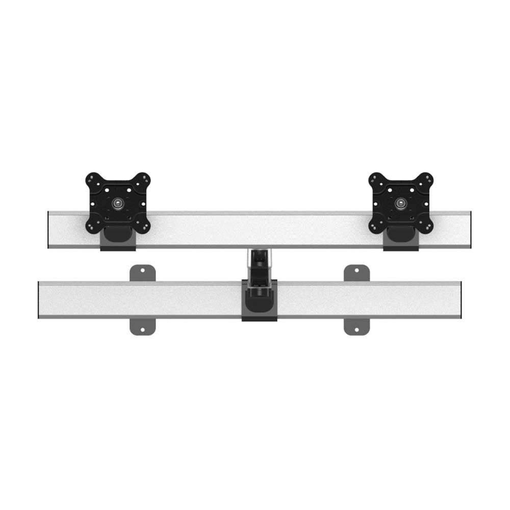 Dual VESA Wall Mount Quick Release Two Orientations w/ Single Arm