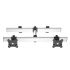 Dual VESA Wall Mount Quick Release Two Orientations w/ Single Arm