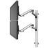 Dual VESA Wall Mount Quick Release Two Orientations w/ Full Motion