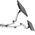 Dual VESA Wall Mount Quick Release Two Orientations w/ Full Motion