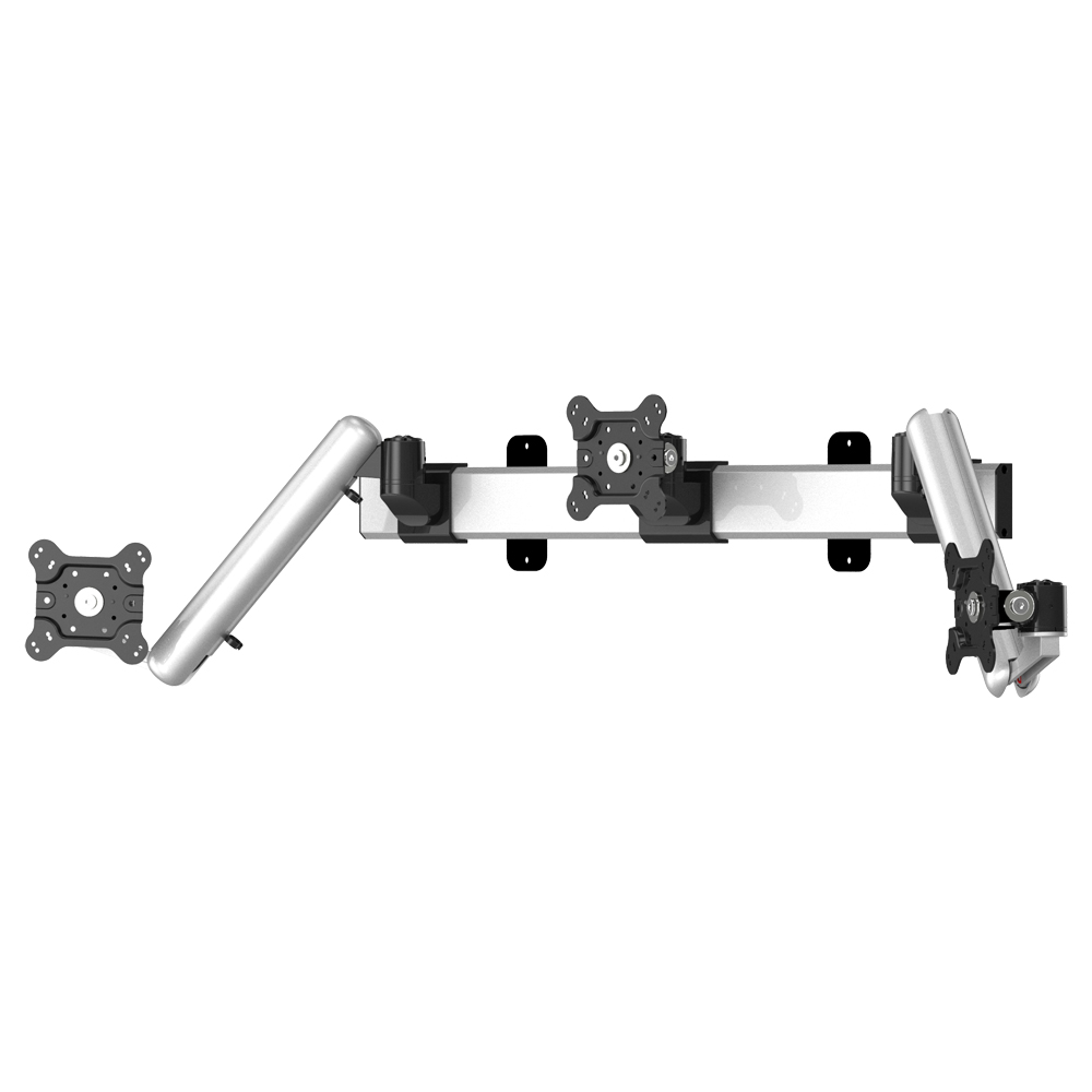 Triple Monitor Wall Mount w/ Spring Arms & Quick Release
