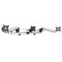 Triple Monitor Wall Mount w/ Independent Full Motion & Quick Release