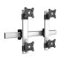 VESA Wall Mount for 4 Monitors 2x2 Quick Release Two Orientations
