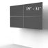 VESA Wall Mount for 4 Monitors 2x2 Quick Release Two Orientations