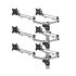 Sit-Stand Wall Mount for 6 Monitors 3x2 w/ Quick Release Full Motion