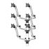 Sit-Stand Wall Mount for 6 Monitors 3x2 w/ Quick Release Full Motion