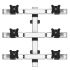 VESA Wall Mount for 6 Monitors 2x3 Quick Release Oval or Straight
