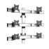 VESA Wall Mount for 6 Monitors 2x3 Quick Release Oval or Straight