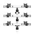 VESA Wall Mount for 6 Monitors 2x3 Oval or Straight w/ Quick Release