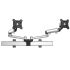 Dual Full Motion Wall Mount Quick Release w/ Simultaneous Slider
