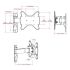22 to 37" Full Motion TV Wall Mount MW-3A2B