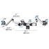 Triple Apple VESA Mount for Slatwall w/ Quick Release