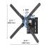TV Slatwall Mount - Quick Release Low Profile & Rotating