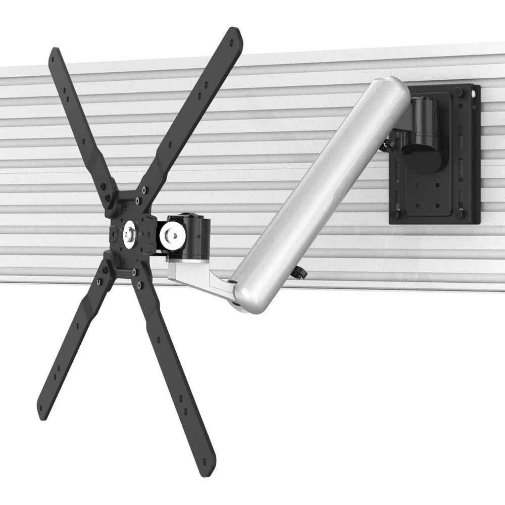 TV Slatwall Mount - Height Adjustable Rotating & Quick Release