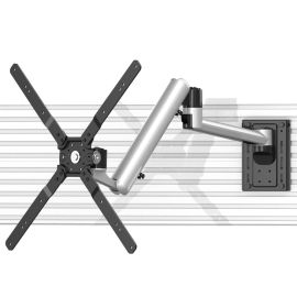 TV Slatwall Mount - Full Motion w/ Quick Release & Rotation