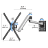 TV Slatwall Mount - Full Motion w/ Quick Release & Rotation