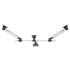 Triple VESA Mount for Slatwall Quick Release up to 32" Monitors