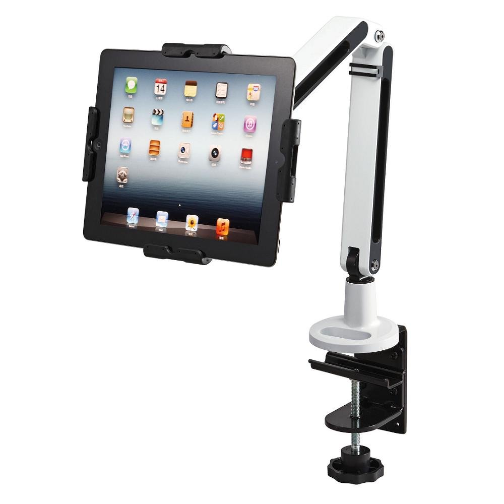 Tablet Mount For Desk Clamp W Dual Arm