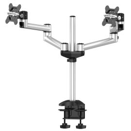 Dual Monitor Desk Mount for Apple Quick Release w/ Dual Swivel Arms