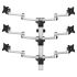VESA Wall Mount for 6 Monitors 2x3 w/ Quick Release & Dual Arms