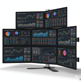 8 Monitor Stand Quick Release w/ Pyramid or Inverted Pyramid Setup