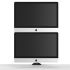 Dual Monitor Desk Mount for Apple Stacked w/ Quick Release