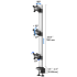 Triple Monitor Desk Mount for Apple Stacked w/ Quick Release