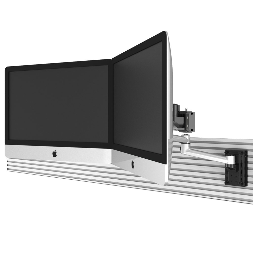 Dual Apple VESA Mount for Slatwall Dual Arm w/ Quick Release