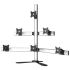 Six Monitor Stand Quick Release w/ Pyramid Setup