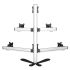 Six Monitor Stand Quick Release w/ Pyramid Setup