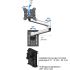 VESA Mount for Slatwall w/ Quick Release Dual Arm