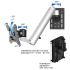 VESA Mount for Slatwall w/ Quick Release Spring Arm